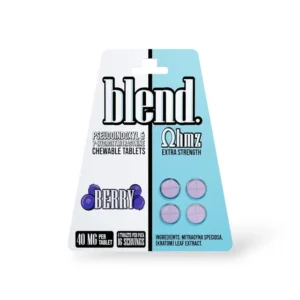 Blend. Pseudoindoxyl & 7-Hydroxymitragynine Chewable Tablets Berry 40mg